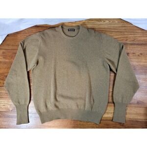 Vtge Barbour Made In Scotland Beige Wool Cashmere Blend  Sweater XXL Flaws